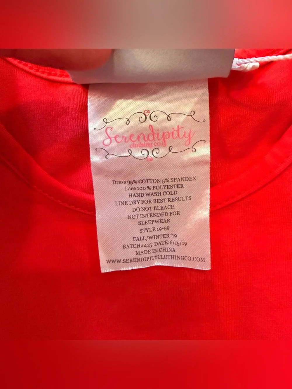 NWT Serendipity Clothing Co. Red Eyelet Lace Ruffle Holiday Dress - 24M